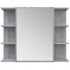 Armario De Espejo Baño | Mueble Baño Contrachapada Gris Sonoma 80x20,5x64 Cm Cfw740244