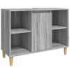 Armario De Almacenamiento | Armario De Lavabo Madera Contrachapada Gris Sonoma 80x33x60 Cm Cfw740297