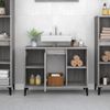 Armario De Almacenamiento | Armario De Lavabo Madera Contrachapada Gris Sonoma 80x33x60 Cm Cfw740298