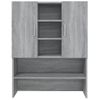 Armario De Almacenamiento | Armario De Lavadora Gris Sonoma 70,5x25,5x90 Cm Cfw740337