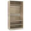 Armario De Almacenamiento | Armario De Madera Contrachapada Roble Sonoma 100x50x200 Cm Cfw740404