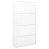 Armario De Almacenamiento | Armario De Oficina Puerta Corredera Acero Blanco 90x40x180 Cm Cfw740508