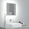 Armario Espejo Baño | Mueble Baño Luz Led Acrílico Gris Hormigón 40x12x45 Cm Cfw741294