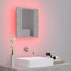 Armario Espejo Baño | Mueble Baño Luz Led Acrílico Gris Hormigón 40x12x45 Cm Cfw741294