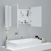 Armario Espejo De Baño | Mueble Baño Con Luz Led Acrílico Blanco 80x12x45 Cm Cfw741301