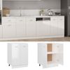 Armario De Almacenamiento | Armario Inferior Cocina Contrachapada Blanco 60x46x81,5 Cm Cfw741354