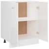 Armario De Almacenamiento | Armario Inferior Cocina Contrachapada Blanco 60x46x81,5 Cm Cfw741354