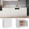 Armario De Almacenamiento | Armario Inferior De Cocina Madera Blanco 80x46x81,5 Cm Cfw741360