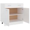 Armario De Almacenamiento | Armario Inferior De Cocina Madera Blanco 80x46x81,5 Cm Cfw741360