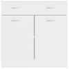 Armario De Almacenamiento | Armario Inferior De Cocina Madera Blanco 80x46x81,5 Cm Cfw741360