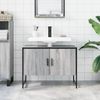 Armario Lavabo Baño | Mueble Baño Madera Ingeniería Gris Sonoma 80x33x60 Cm Cfw741384