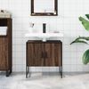 Armario Lavabo Baño | Mueble Baño Madera Ingeniería Roble Marrón 60x33x60 Cm Cfw741393