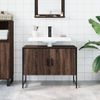 Armario Lavabo Baño | Mueble Baño Madera Ingeniería Roble Marrón 80x33x60 Cm Cfw741396