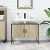 Armario Lavabo Baño | Mueble Baño Madera Ingeniería Roble Sonoma 80x33x60 Cm Cfw741402