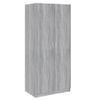 Armario De Almacenamiento | Armario Madera Contrachapada Gris Sonoma 80x52x180 Cm Cfw741421