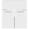 Armario De Almacenamiento | Armario Para Lavabo Contrachapada Blanco Roble 41x38,5x46 Cm Cfw741475