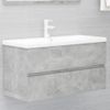 Armario De Almacenamiento | Armario Para Lavabo Contrachapada Gris Hormigón 90x38,5x45 Cm Cfw741487