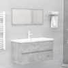 Armario De Almacenamiento | Armario Para Lavabo Contrachapada Gris Hormigón 90x38,5x45 Cm Cfw741487