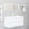 Armario De Almacenamiento | Armario Para Lavabo Madera Contrachapada Blanco 100x38,5x45 Cm Cfw741492