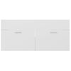 Armario De Almacenamiento | Armario Para Lavabo Madera Contrachapada Blanco 100x38,5x46 Cm Cfw741493