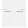 Armario De Almacenamiento | Armario Para Lavabo Madera Contrachapada Blanco 41x38,5x46 Cm Cfw741494