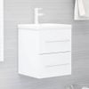 Armario De Almacenamiento | Armario Para Lavabo Madera Contrachapada Blanco 41x38,5x48 Cm Cfw741495