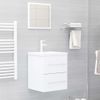 Armario De Almacenamiento | Armario Para Lavabo Madera Contrachapada Blanco 41x38,5x48 Cm Cfw741495