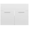 Armario De Almacenamiento | Armario Para Lavabo Madera Contrachapada Blanco 60x38,5x46 Cm Cfw741499