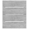 Armario De Almacenamiento | Armario Para Lavabo Madera Contrachapada Gris 41x38,5x48 Cm Cfw741506