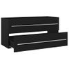 Armario De Almacenamiento | Armario Para Lavabo Madera Contrachapada Negro 100x38,5x48 Cm Cfw741508