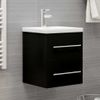 Armario De Almacenamiento | Armario Para Lavabo Madera Contrachapada Negro 41x38,5x48 Cm Cfw741510