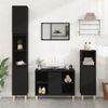 Armario De Almacenamiento | Armario Para Lavabo Madera Contrachapada Negro 80x33x60 Cm Cfw741514