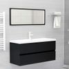 Armario De Almacenamiento | Armario Para Lavabo Madera Contrachapada Negro100x38,5x45 Cm Cfw741519