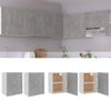 Pack 2 Uds Armarios Colgantes | Mueble Pared | Armario De Pared Madera Contrachapada Gris 50x31x60 Cm Cfw741682