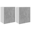 Pack 2 Uds Armarios Colgantes | Mueble Pared | Armario De Pared Madera Contrachapada Gris 50x31x60 Cm Cfw741682