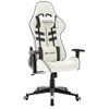 Silla De Gaming | Silla De Oficina | Silla Gamer Ergonomica De Cuero Sintético Blanco Y Negro Cfw789817