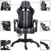 Silla De Gaming | Silla De Oficina | Silla Gamer Ergonomica De Cuero Sintético Gris Cfw789820