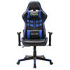 Silla De Gaming | Silla De Oficina | Silla Gamer Ergonomica De Cuero Sintético Negro Y Azul Cfw789821