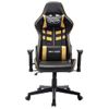 Silla De Gaming | Silla De Oficina | Silla Gamer Ergonomica De Cuero Sintético Negro Y Dorado Cfw789823