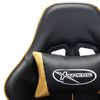 Silla De Gaming | Silla De Oficina | Silla Gamer Ergonomica De Cuero Sintético Negro Y Dorado Cfw789823