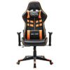 Silla De Gaming | Silla De Oficina | Silla Gamer Ergonomica De Cuero Sintético Negro Y Naranja Cfw789825