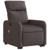 Silla De Masaje | Sillón De Relax | Silla De Relax Reclinable De Pie De Tela Marrón Oscuro Cfw789867