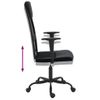 Silla De Masaje | Silla De Gaming Altura Ajustable Tela Malla Y Cuero Pe Negro Cfw789879