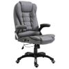 Silla De Masaje | Silla De Gaming De Cuero Sintético Gris Antracita Cfw789889