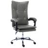 Silla De Masaje | Silla De Gaming De Cuero Sintético Gris Antracita Cfw789890