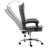 Silla De Masaje | Silla De Gaming De Cuero Sintético Gris Antracita Cfw789890