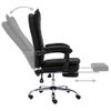 Silla De Masaje | Silla De Gaming De Cuero Sintético Negra Cfw789896