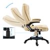 Silla De Masaje | Silla De Gaming De Masaje De Cuero Sintético Color Crema Cfw789903