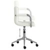 Silla De Masaje | Silla De Gaming Giratoria De Cuero Sintético Blanco Cfw789933