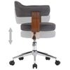 Silla De Masaje | Silla De Gaming Giratoria De Madera Curvada Y Tela Gris Cfw789946